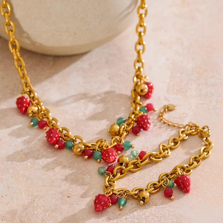 Conjunto Safira - Colar e Pulseira