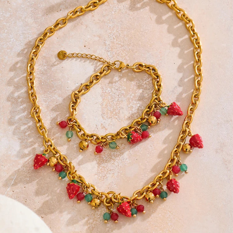 Conjunto Safira - Colar e Pulseira