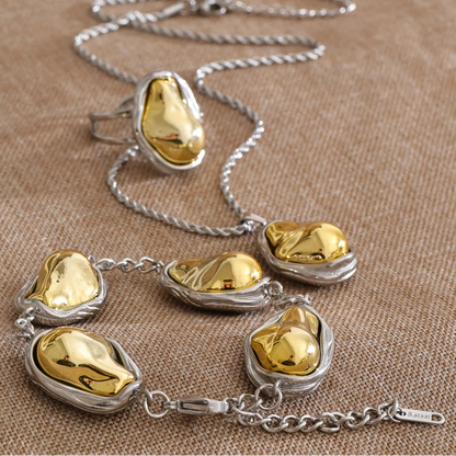 Conjunto Auri -  Colar, Anel e Pulseira