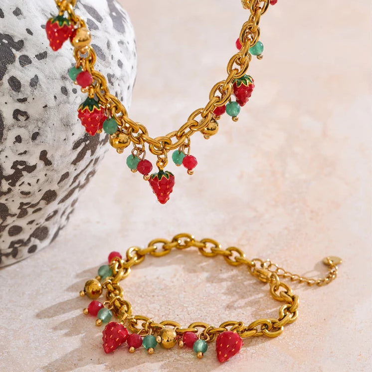 Conjunto Safira - Colar e Pulseira
