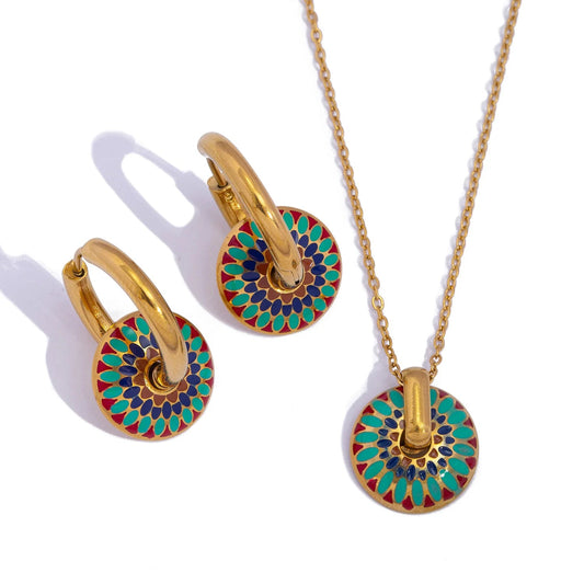 Conjunto Flor Pintada