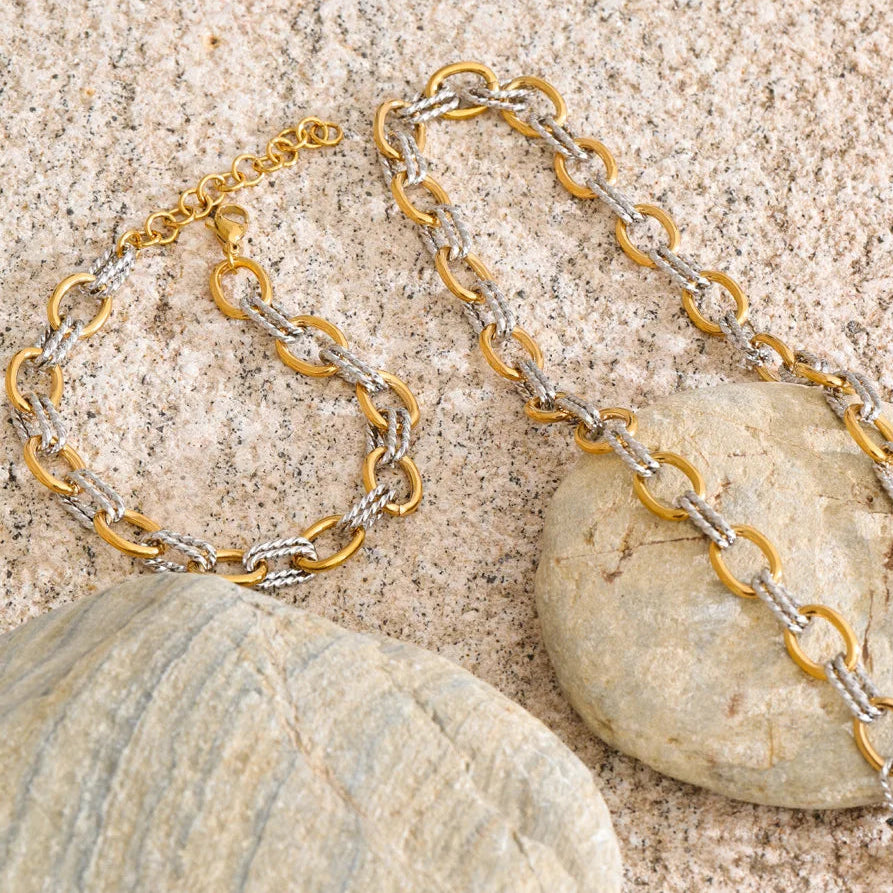 Conjunto Luminara - Colar e Pulseira