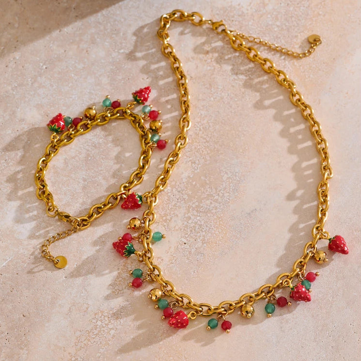 Conjunto Safira - Colar e Pulseira